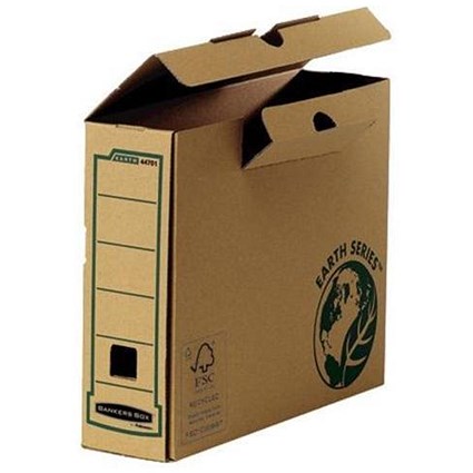 Bankers Box by Fellowes Earth Transfer File Lock Lid / A4 / Pack of 20 / 3 for the Price of 2