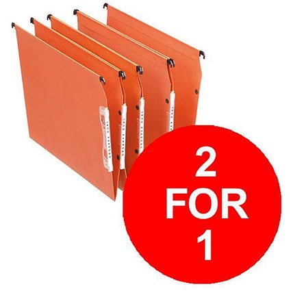 Esselte Orgarex Dual Lateral Suspension File V-base / A4 / Pack of 25 / Buy One Get One Free
