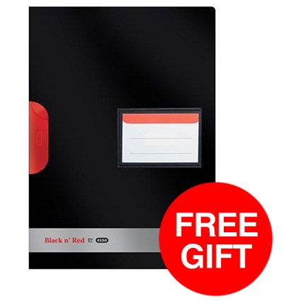 Black n' Red Swing Clip Files - 4 x Pack of 5 - Offer Includes FREE Notebook
