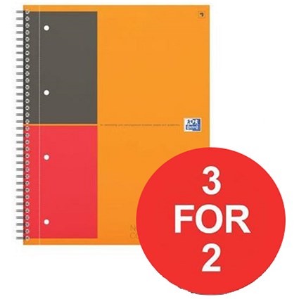 Oxford International Connect Wirebound Notebook / A4 / 3 for the Price of 2