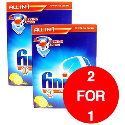 Finish Dishwasher Powerball Tablets All In 1 / Pack of 52 / Buy One Get One FREE