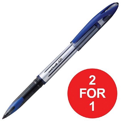 Uniball AIR UBA-188L Rollerball Pens / Blue / Pack of 12 / Buy One Get One FREE