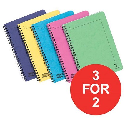 Europa Notebook / Twinwire / Ruled / 120 Pages / A5 / Assorted / Pack of 10 / 3 for the Price of 2