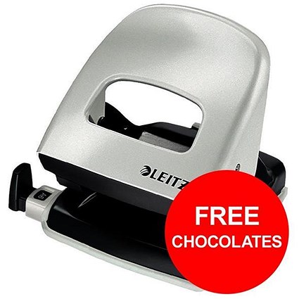 Leitz Hole Punch Medium Duty / Pearl White / Offer Includes FREE Rolos