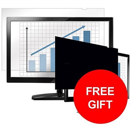Fellowes Blackout Privacy Filter / 23 inch Widescreen / 16:9 / Offer Includes FREE 32GB USB Flash Drive