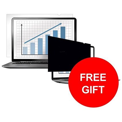 Fellowes Blackout Privacy Filter / 21.5 inch Widescreen / 16:9 / Offer Includes FREE 32GB USB Flash Drive