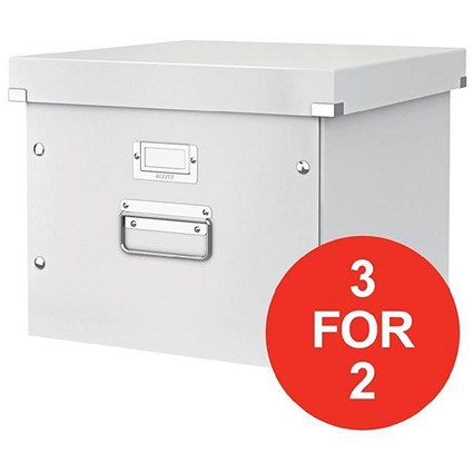 Leitz Click & Store Archive Box For A4 Suspension Files / White / 3 for the Price of 2
