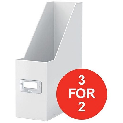 Leitz WOW Click & Store Magazine File / White / 3 for the Price of 2