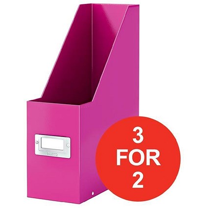 Leitz WOW Click & Store Magazine File / Pink / 3 for the Price of 2