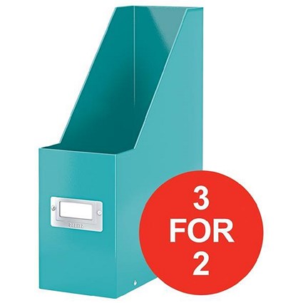 Leitz WOW Click & Store Magazine File / Ice Blue / 3 for the Price of 2