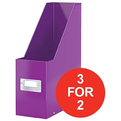 Leitz WOW Click & Store Magazine File / Purple / 3 for the Price of 2