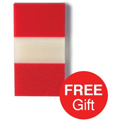 5 Star Standard Index Flags / 50 Sheets per Pad / 25x45mm / Red / 4 Packs of 5 / Offer Includes FREE Index Flags