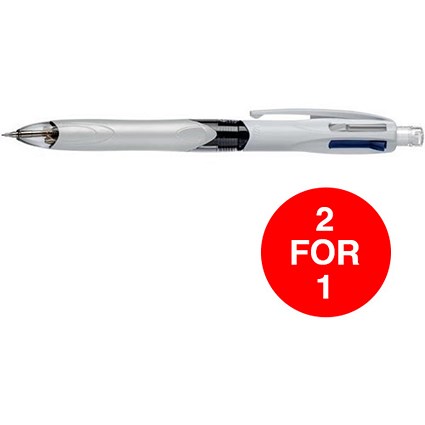 Bic 4 Colour Multifunction Ballpoint Pen / Black Blue Red Graphite / Pack of 12 / Buy One Get One FREE