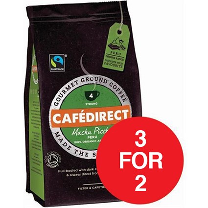 Cafe Direct Fairtrade Machu Pichu Coffee / 227g / 3 for the price of 2