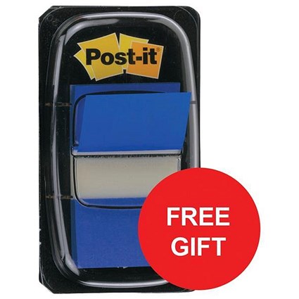 Post-it Index Flags / Blue / 24 Pads of 50 Notes / Redeem your FREE Tote Gift Bag