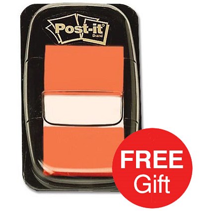Post-it Index Flags / Orange / 24 Pads of 50 Notes / Redeem your FREE Tote Gift Bag
