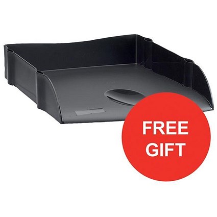 Avery DTR Self-stacking Letter Tray / W270xD360xH60mm / Black / Offer Includes FREE Clipper Organic Green Tea