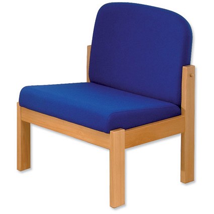 Trexus Beech Frame Reception Chair - Blue