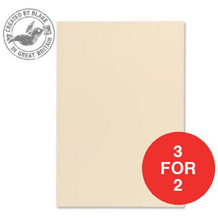 Blake Premium A4 Paper / Wove Finish / Cream / 120gsm / Ream (500 Sheets) / 3 for the price of 2