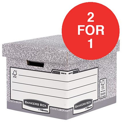 Fellowes Heavy Duty Bankers Box / Standard / Pack of 10 / Buy One Get One FREE