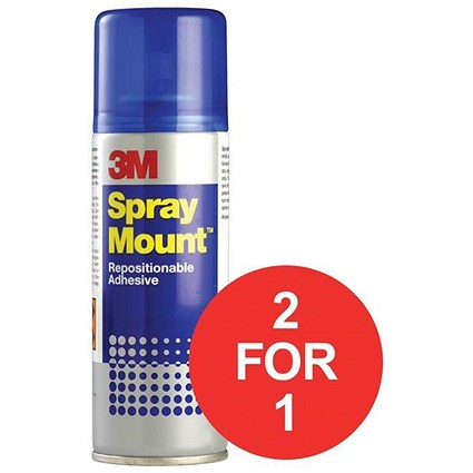 3M SprayMount Adhesive Spray Can / 400ml / Buy One Get One FREE