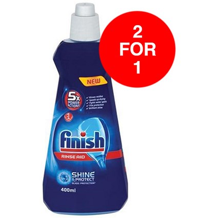 Finish Dishwasher Rinse Aid / 400ml / Buy One Get One FREE