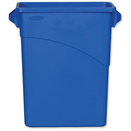 Rubbermaid Slim Jim Recycling Bin with Handles / W279xD588xH632mm / 60 Litre / Blue
