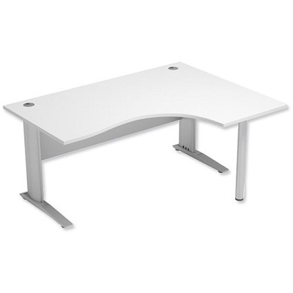 Sonix Premier Radial Desk / Right Hand / 1600mm Wide / White