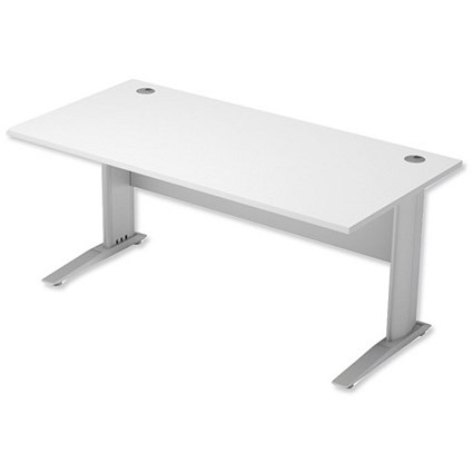 Sonix Premier Rectangular Desk / 1600 Wide / White