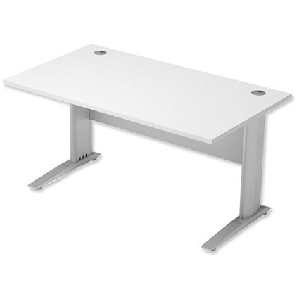 Sonix Premier Rectangular Desk / 1400mm Wide / White
