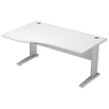 Sonix Premier Wave Desk / Left Hand / 1600mm Wide / White