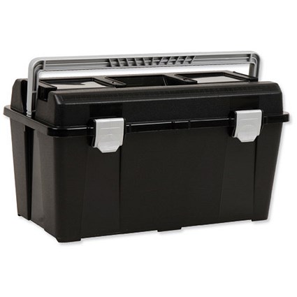 Raaco 19 Inch Toolbox with Removable Tray - Black
