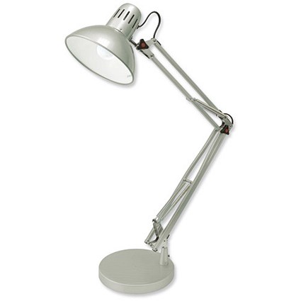 Desk Lamp / Swing Arm / 60W / Silver