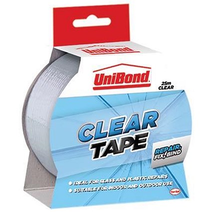 UniBond Transparent Repair Tape / Waterproof / 50mm x 25m