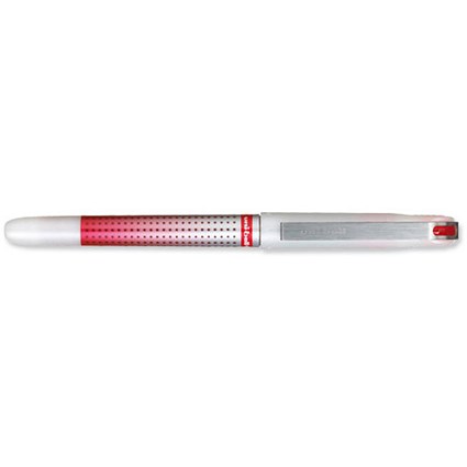 Uni-ball UB-187S Eye Needle Pen / Stainless Steel Point / Fine / 0.5mm Line / Red / Pack of 12 + 2 FREE