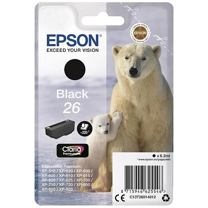 Epson 26 Black Inkjet Cartridge