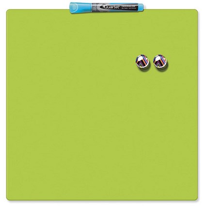 Rexel Square Tile Magnetic Drywipe Board / 360x360mm / Lime