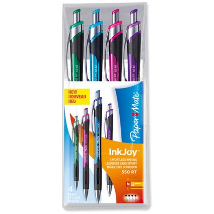 Paper Mate InkJoy 550 RT Ball Pen / Assorted Colours / Pack of 4