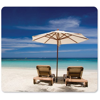 Fellowes Earth Series Recycled Mousepad - Beach Chairs