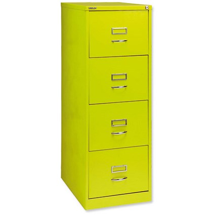 GLO by Bisley BS4C Filing Cabinet 4-Drawer H1321mm Green Ref BS4C Lime