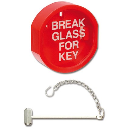 Plastic Front Keybox & Hammer Red