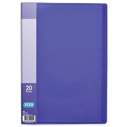 Elba Snap Display Book / 20 Clear Pockets / A4 / Purple