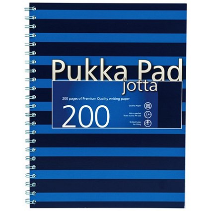 Pukka Pad Navy Jotta / A4 / 200 Pages / Blue / Pack of 3
