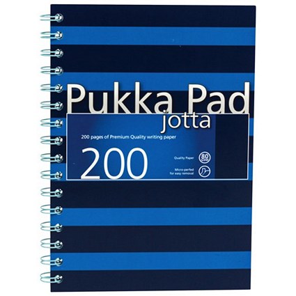 Pukka Pad Navy Jotta / A5 / 200 Pages / Blue / Pack of 3