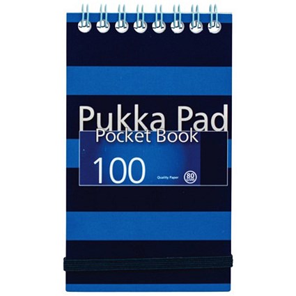 Pukka Pad Navy Pocket Book / A7 / 100 Pages / Blue / Pack of 6