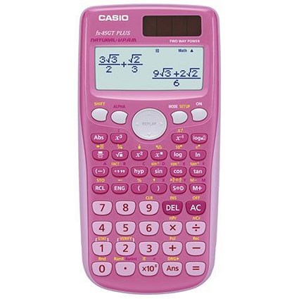 Casio Scientific Calculator Natural Display / 260 Functions / Pink