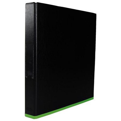 Elba Mycolour Ring Binder / 2 Ring / 40mm Spine / 25mm Capacity / A4 Plus / Black/Lime