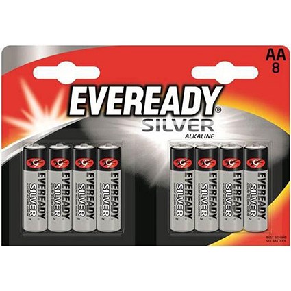 Eveready Silver Alkaline Battery / AA / Pack of 8