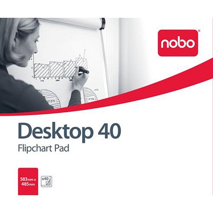 Nobo Barracuda Desktop Flipchart Pad / 40 Sheets / B1 / 583x485mm