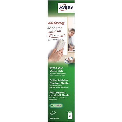 Avery Write and Wipe / A2 Sheets / 70703 / 2 Sheets